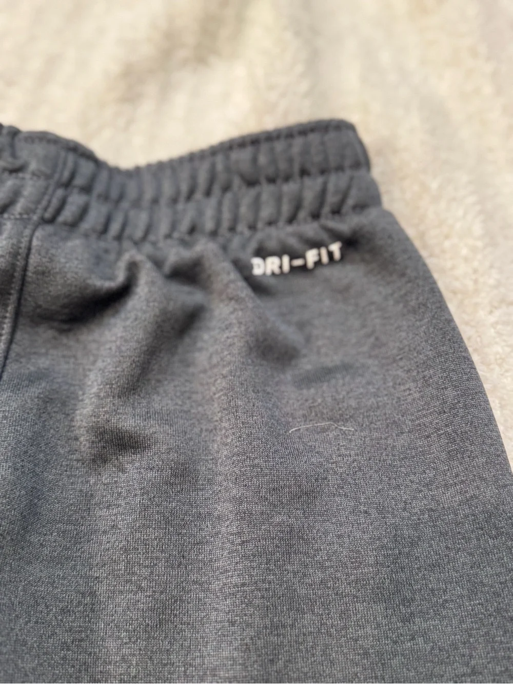 Nike Black Kids' Jogger Sweatpants with White Swoosh